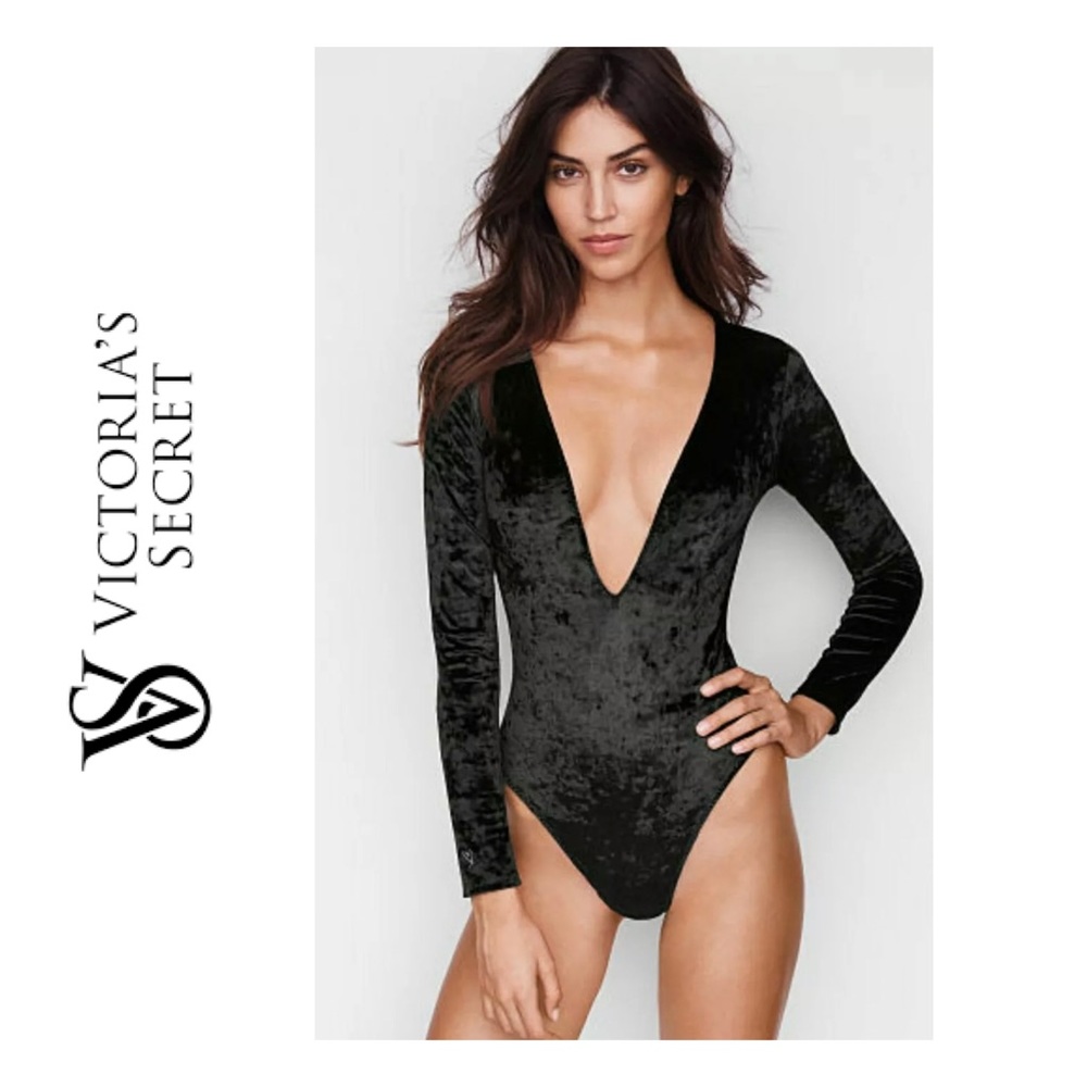 NEW! Victoria's Secret Sexy Velvet Thong Bodysuit